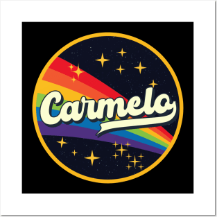 Carmelo // Rainbow In Space Vintage Style Posters and Art